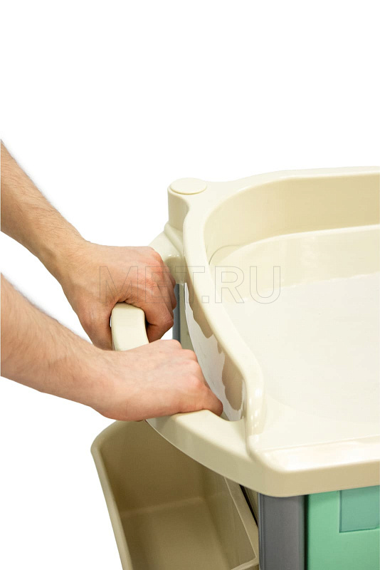 MET BLQ 008  Столик манипуляционный медицинский с двумя ящиками  МЕТ